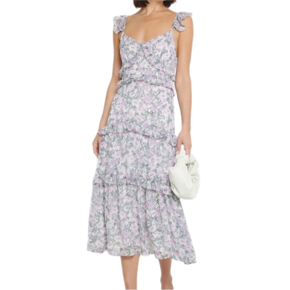 O.P.T. Anthropologie Ingrid Floral midi dress NWT
